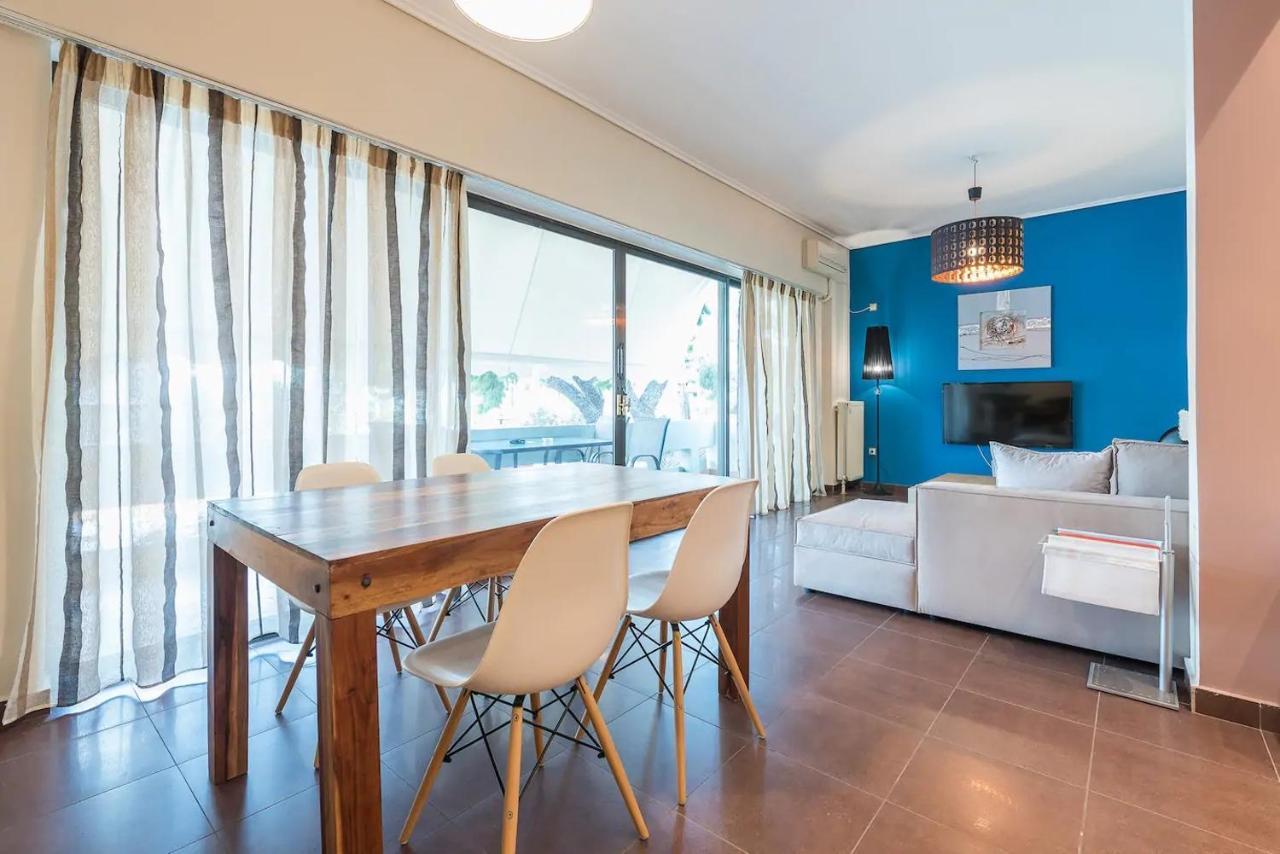 Glyfada Glass-Walled Designed Apt Athen Exterior foto