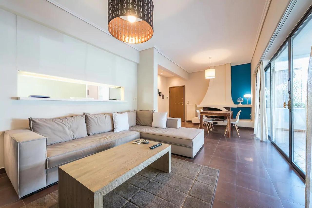 Glyfada Glass-Walled Designed Apt Athen Exterior foto