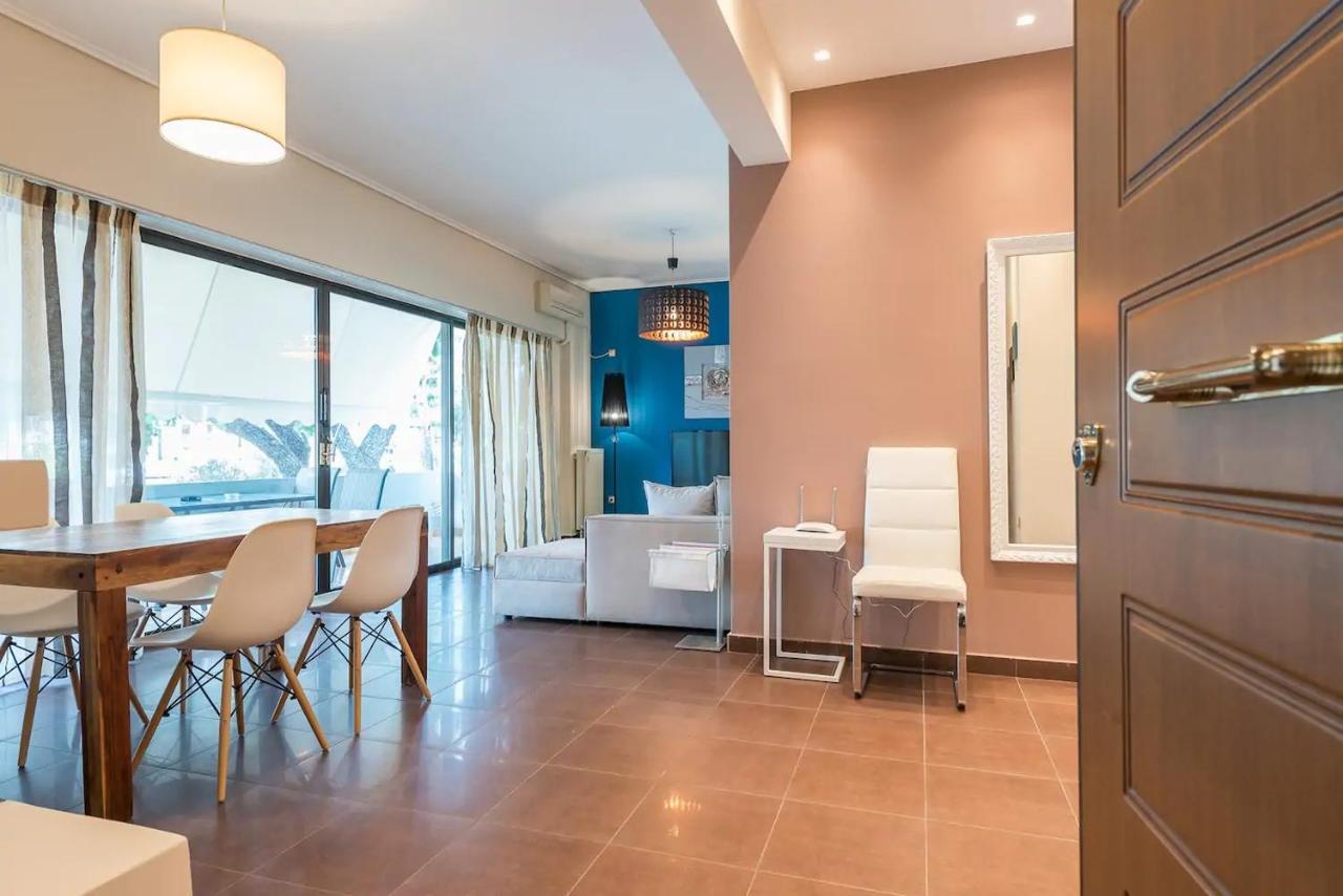 Glyfada Glass-Walled Designed Apt Athen Exterior foto